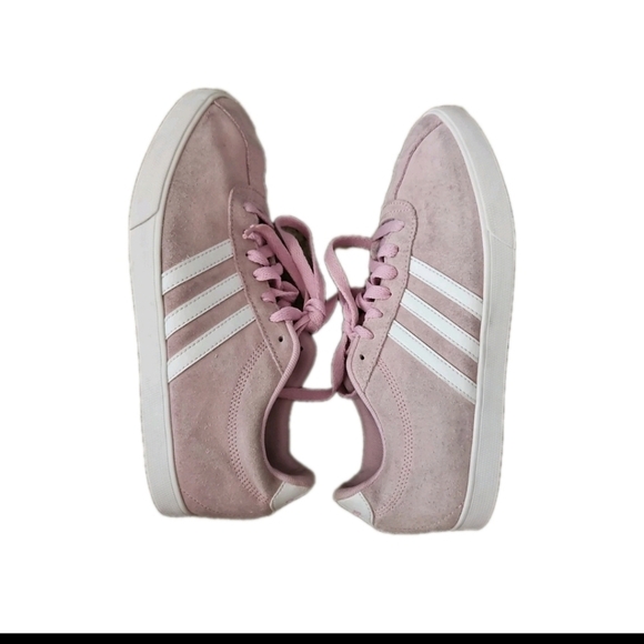 Adidas Women’s Pink Suede Courtside Sneakers Classic Sporty Casual Shoe 9 - Picture 7 of 15